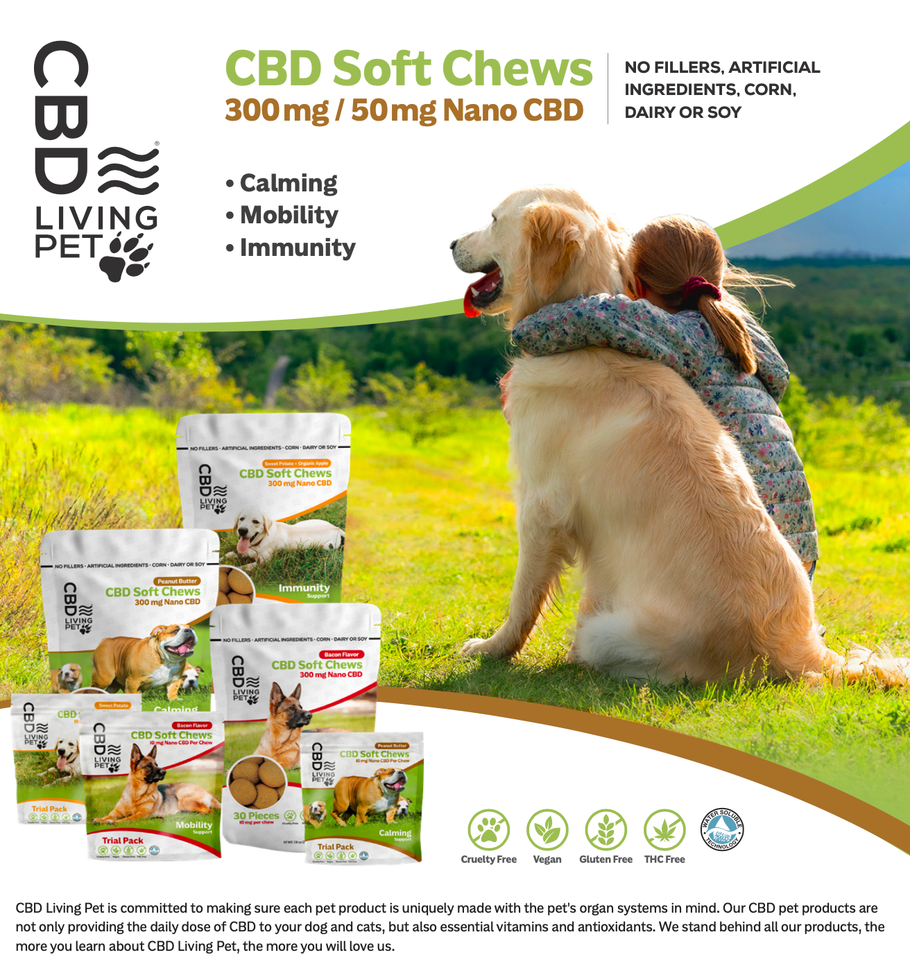 CBD DOG CHEWS BACON FLAVOR - MOBILITY SUPPORT